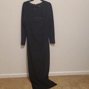 Xscape Classic Black Long Sleeve Dress